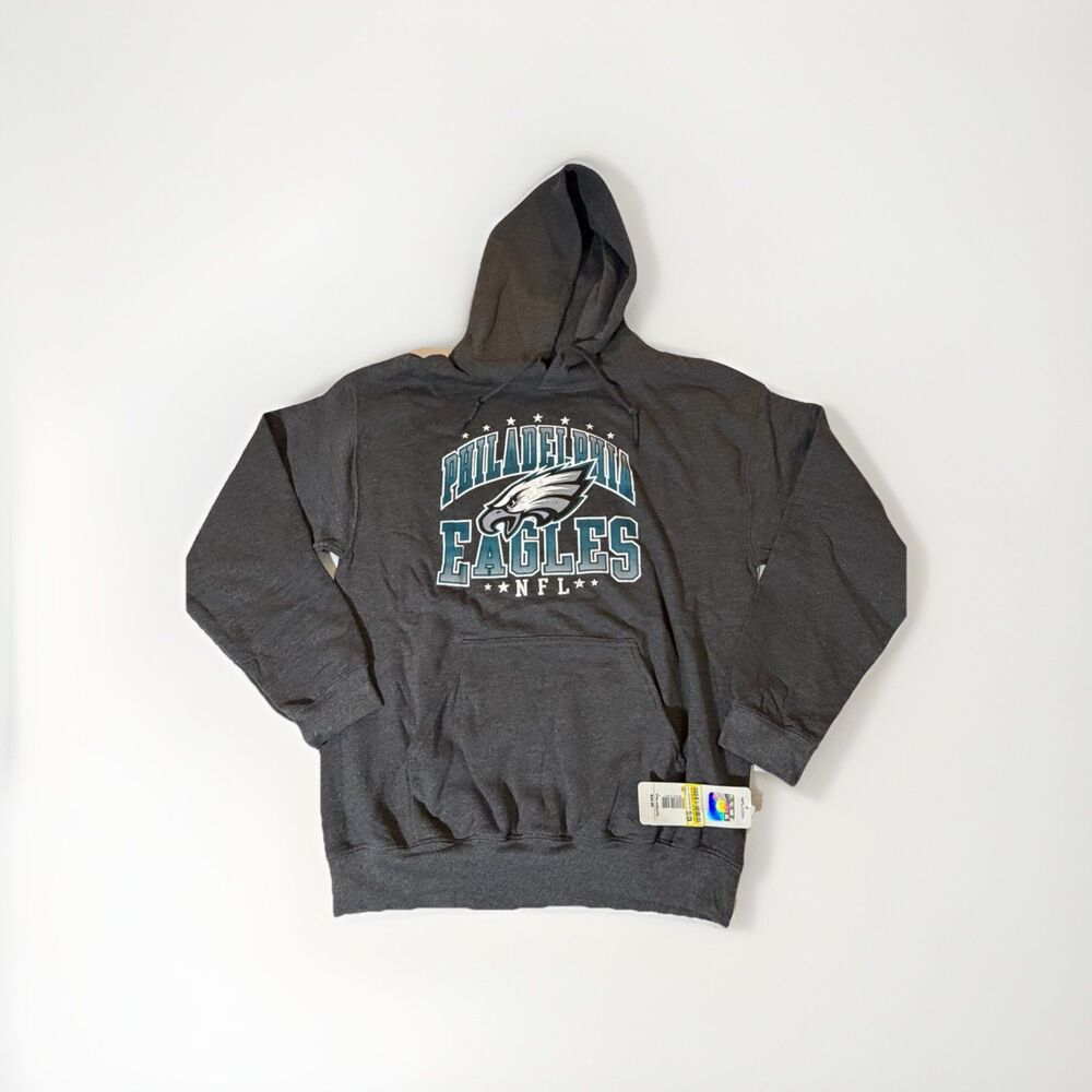 Philadelphia Eagles NFL Hoodie Men’s Medium Gray Pullover NWT CSA Official